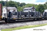 CSXT 604619, slab car, West Newton, PA. 5-20-2024